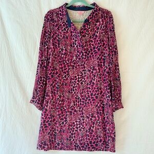 Lilly Pulitzer Davie Shift Dress in Hollyhock Gigi Giraffe Print - No Belt